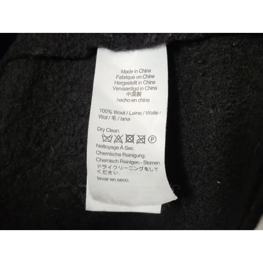 J. Crew Daphne Topcoat Italian Boiled Wool Black Coat